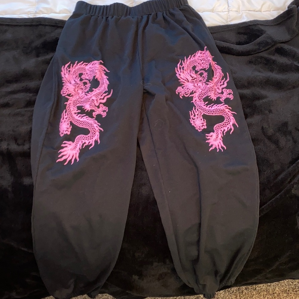 Black and pink jogger sweats !